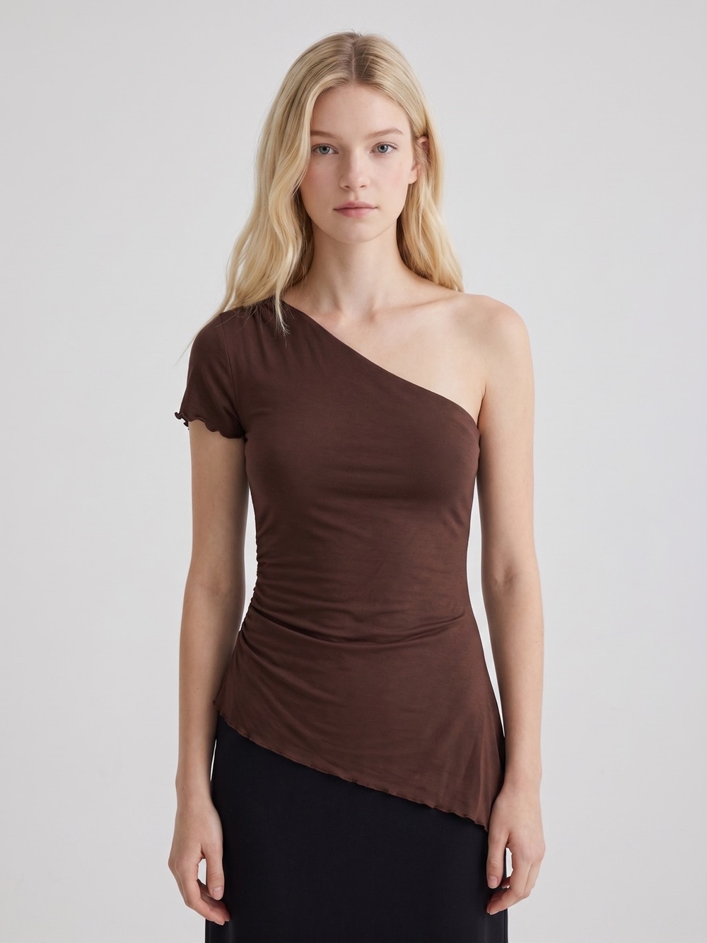 Vintage Y2K UO One-Shoulder asymmetrical Brown Top. Fairy. Rave. Nightclub. M